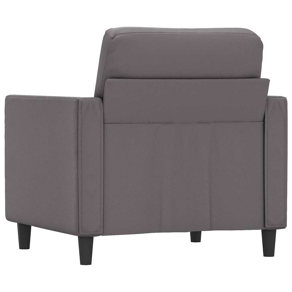 vidaXL Sessel Grau 60 cm Kunstleder