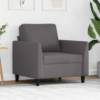 vidaXL Sessel Grau 60 cm Kunstleder