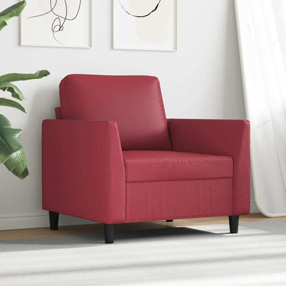 vidaXL Sessel Weinrot 60 cm Kunstleder