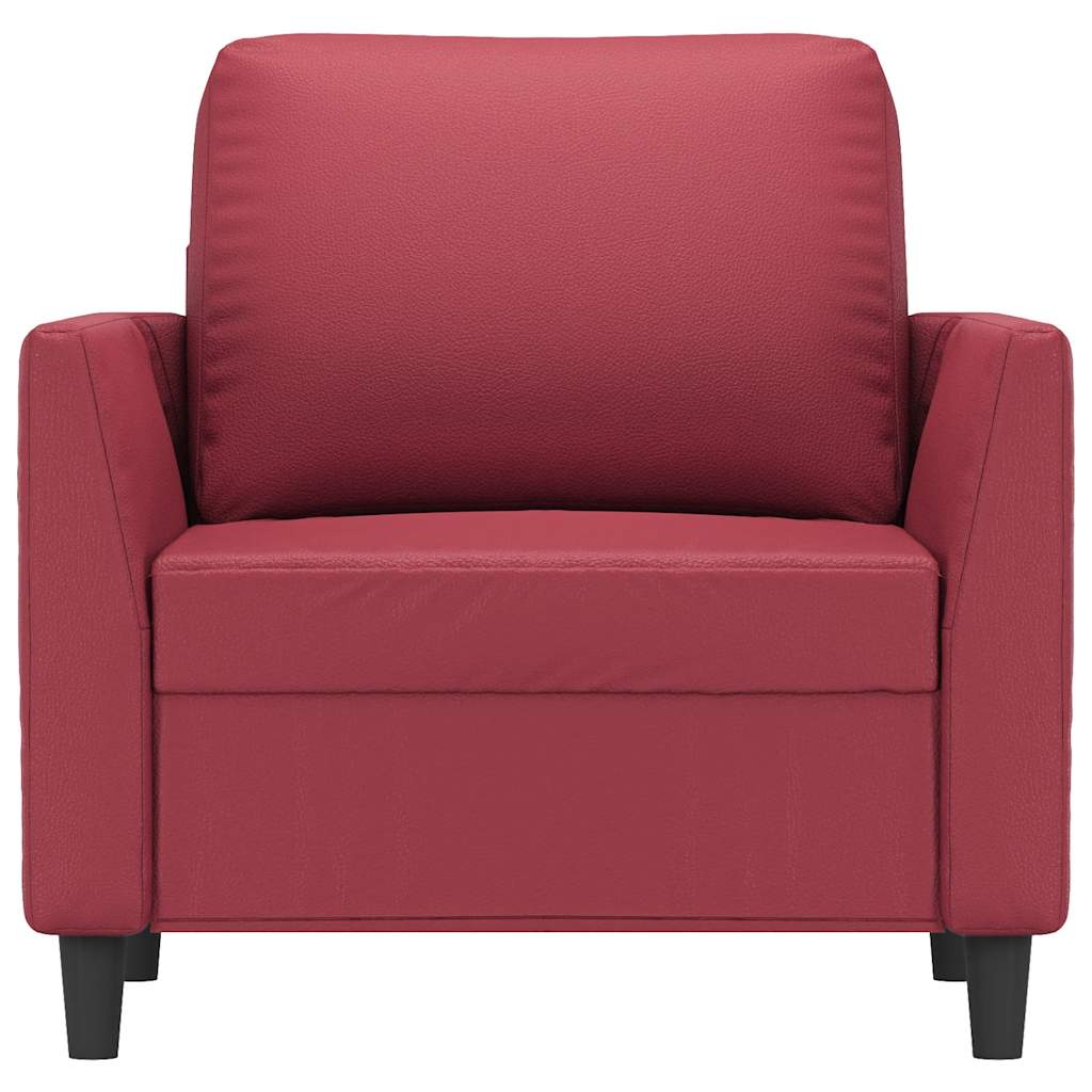 vidaXL Sessel Weinrot 60 cm Kunstleder