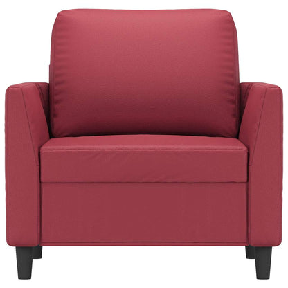 vidaXL Sessel Weinrot 60 cm Kunstleder