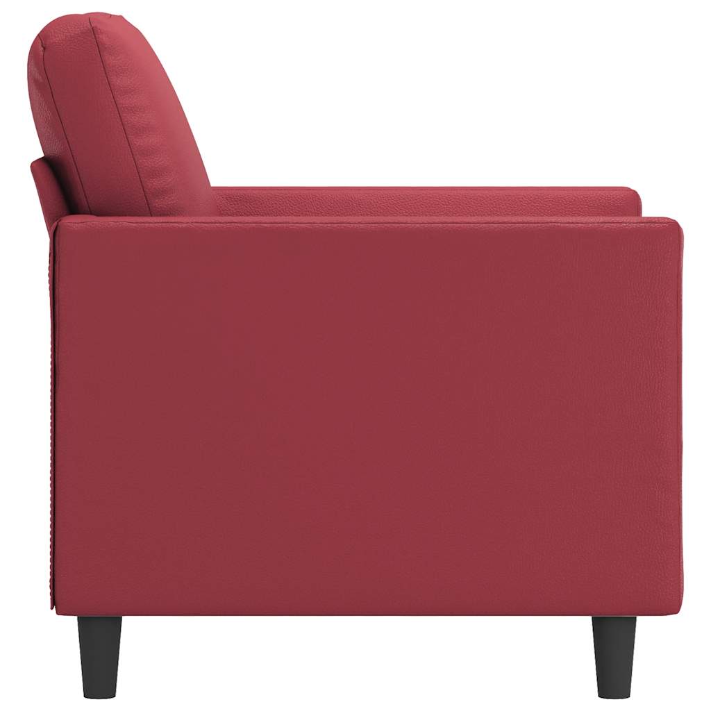 vidaXL Sessel Weinrot 60 cm Kunstleder