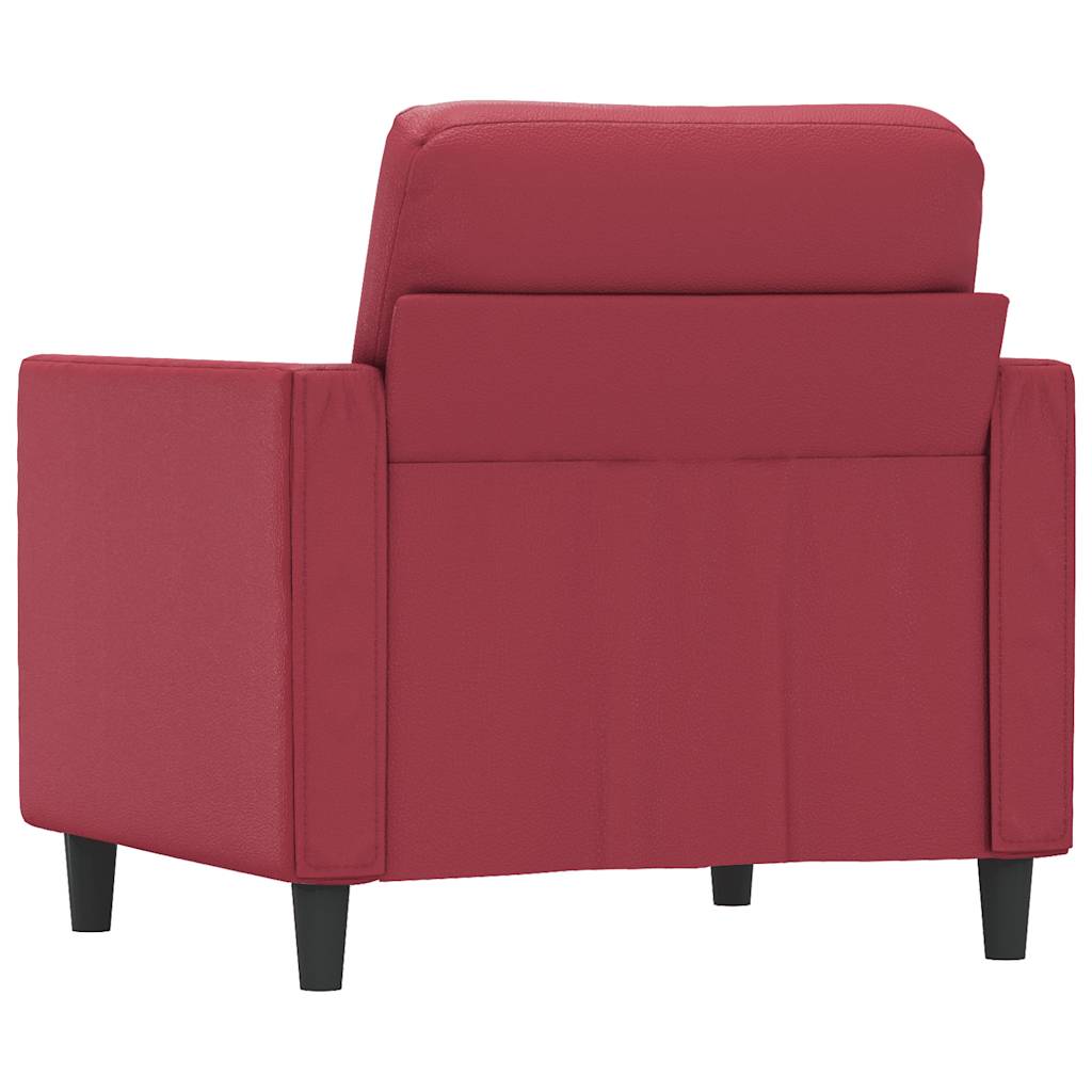 vidaXL Sessel Weinrot 60 cm Kunstleder