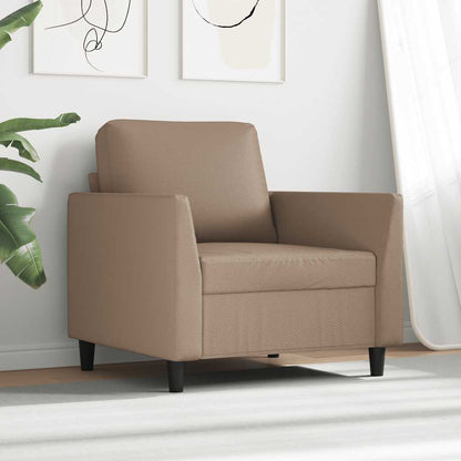 vidaXL Sessel Cappuccino-Braun 60 cm Kunstleder