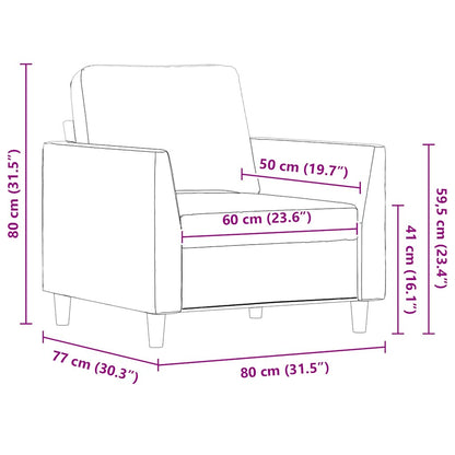 vidaXL Sessel Cappuccino-Braun 60 cm Kunstleder