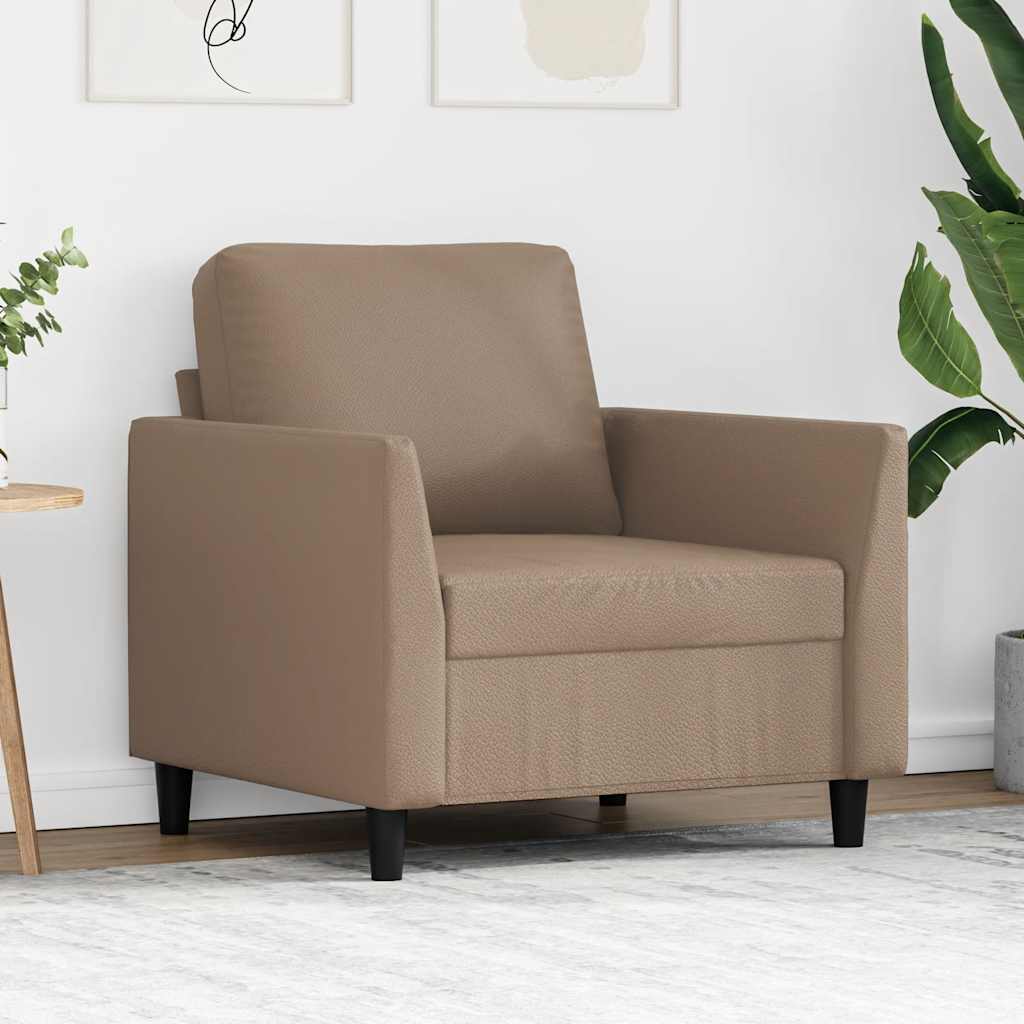 vidaXL Sessel Cappuccino-Braun 60 cm Kunstleder