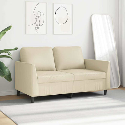 vidaXL 2-Sitzer-Sofa Creme 120 cm Kunstleder