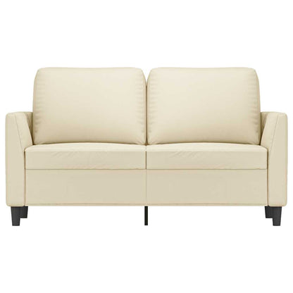 vidaXL 2-Sitzer-Sofa Creme 120 cm Kunstleder