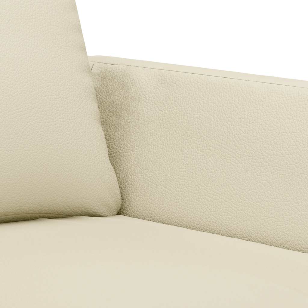 vidaXL 2-Sitzer-Sofa Creme 120 cm Kunstleder