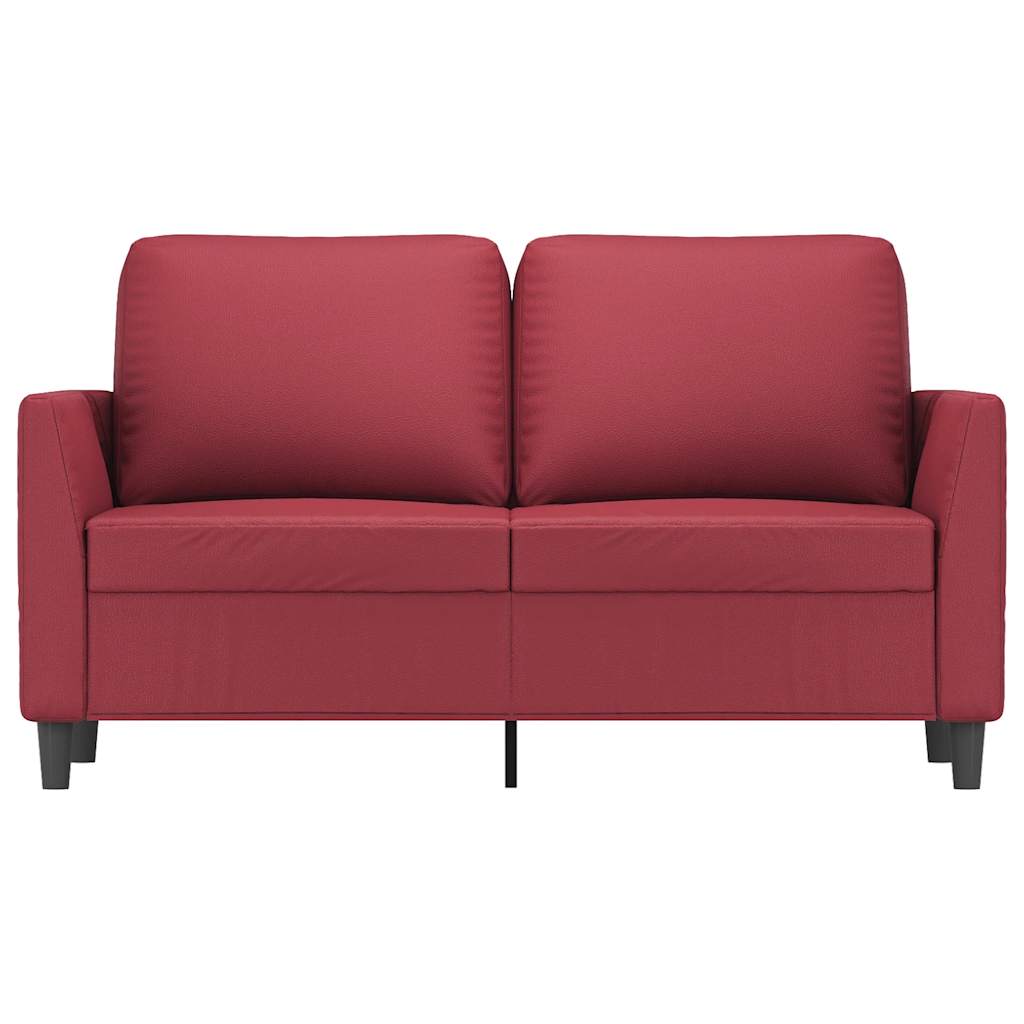 vidaXL Canapé 2 places rouge bordeaux 120 cm similicuir