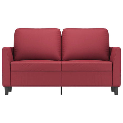 vidaXL Canapé 2 places rouge bordeaux 120 cm similicuir