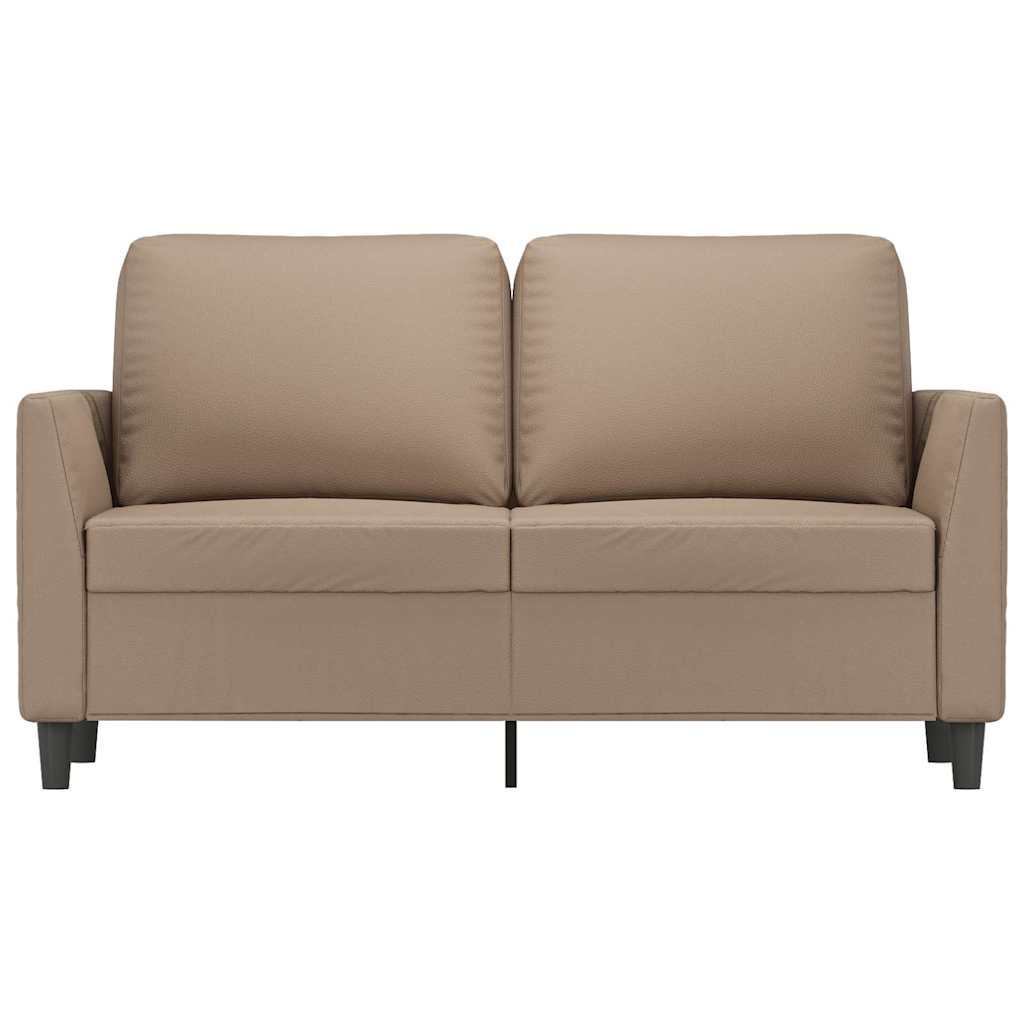 vidaXL 2-Sitzer-Sofa Cappuccino-Braun 120 cm Kunstleder
