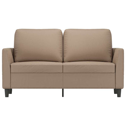 vidaXL 2-Sitzer-Sofa Cappuccino-Braun 120 cm Kunstleder