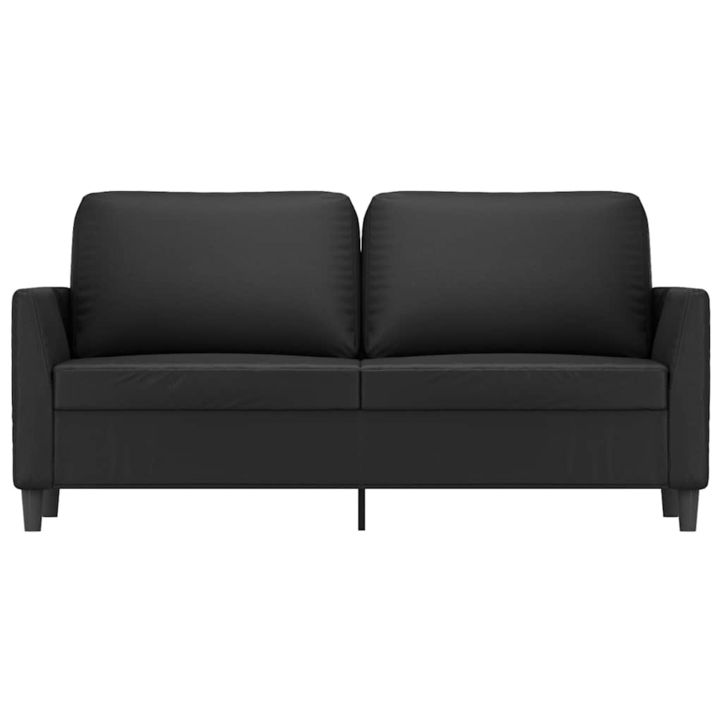 vidaXL Canapé 2 places noir 140 cm similicuir