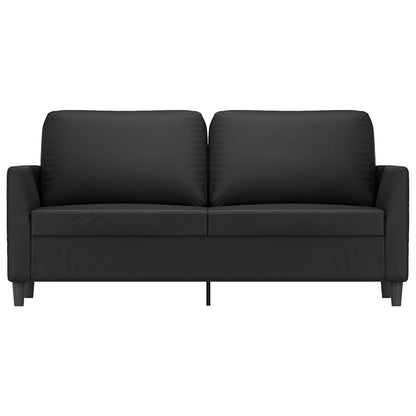 vidaXL Canapé 2 places noir 140 cm similicuir