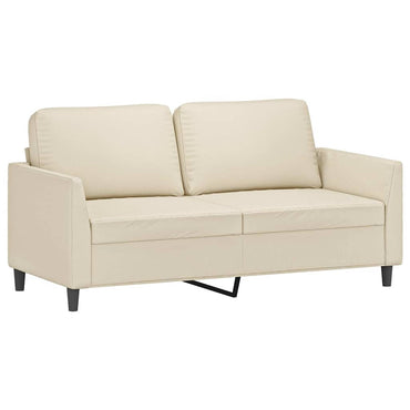 vidaXL Canapé 2 places crème 140 cm similicuir