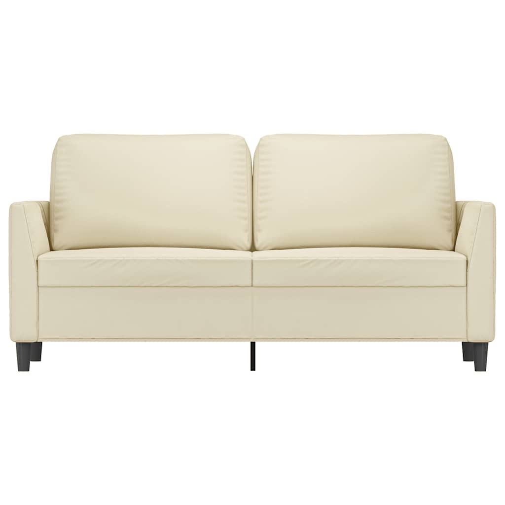 vidaXL 2-Sitzer-Sofa Creme 140 cm Kunstleder