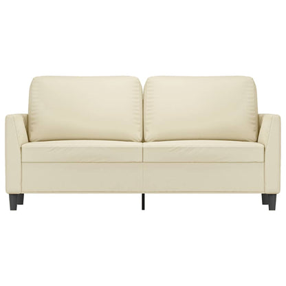 vidaXL 2-Sitzer-Sofa Creme 140 cm Kunstleder