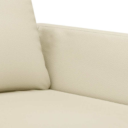 2-Sitzer-Sofa Creme 140 cm Kunstleder