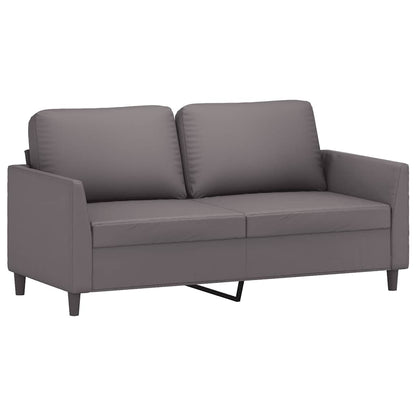 vidaXL 2-Sitzer-Sofa Grau 140 cm Kunstleder