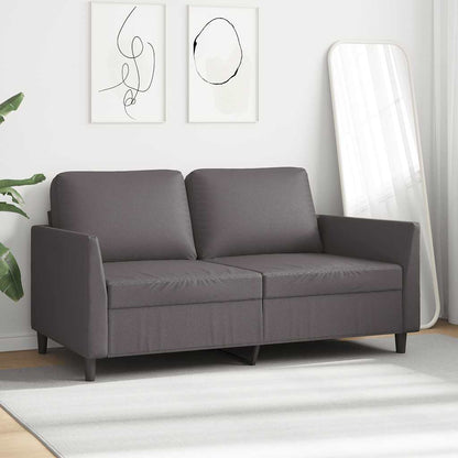 vidaXL 2-Sitzer-Sofa Grau 140 cm Kunstleder