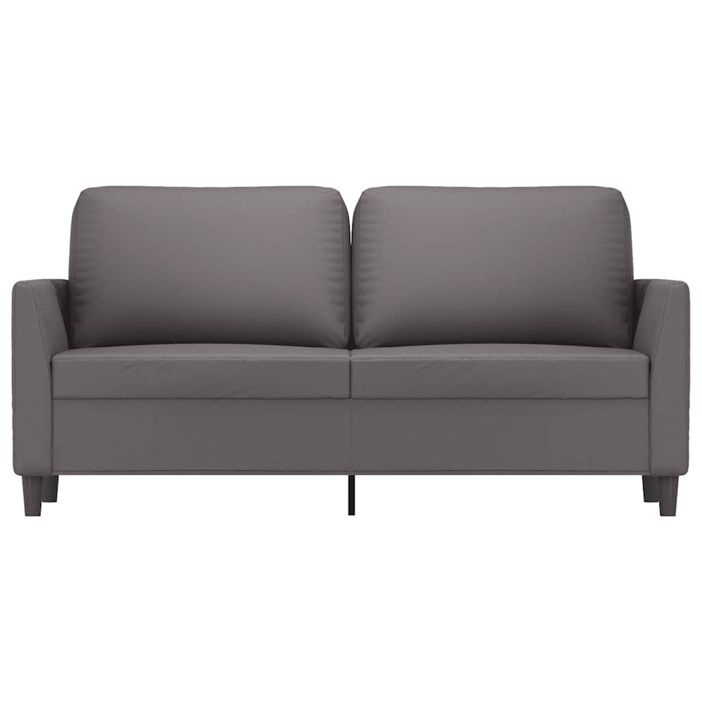vidaXL 2-Sitzer-Sofa Grau 140 cm Kunstleder