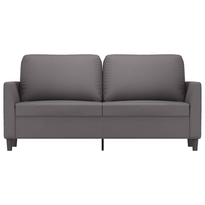 vidaXL 2-Sitzer-Sofa Grau 140 cm Kunstleder