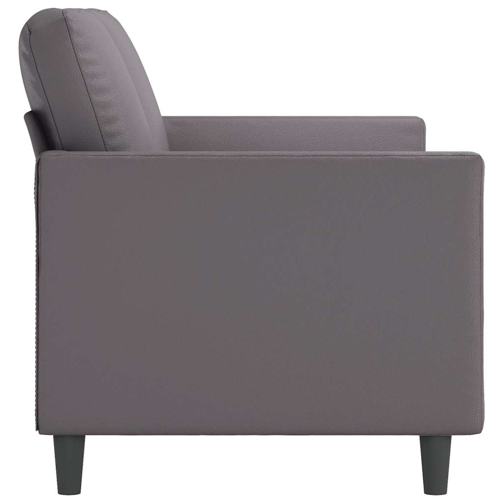 vidaXL 2-Sitzer-Sofa Grau 140 cm Kunstleder
