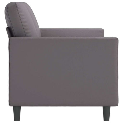 vidaXL 2-Sitzer-Sofa Grau 140 cm Kunstleder