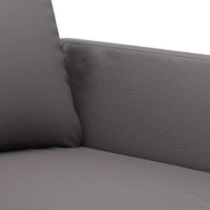 vidaXL 2-Sitzer-Sofa Grau 140 cm Kunstleder