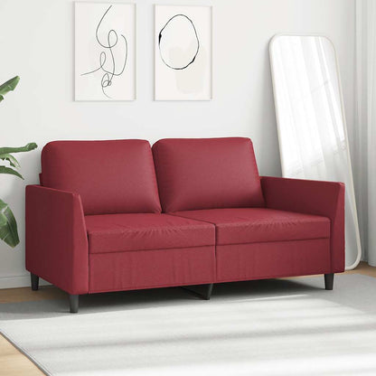 vidaXL 2-Sitzer-Sofa Weinrot 140 cm Kunstleder