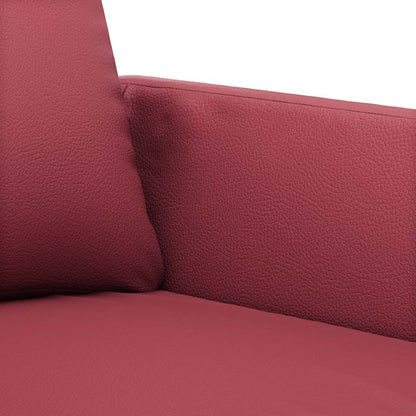 vidaXL 2-Sitzer-Sofa Weinrot 140 cm Kunstleder