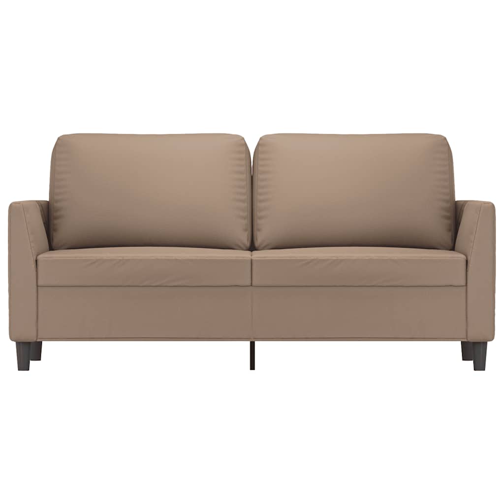 vidaXL 2-Sitzer-Sofa Cappuccino-Braun 140 cm Kunstleder