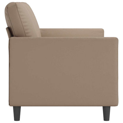 vidaXL 2-Sitzer-Sofa Cappuccino-Braun 140 cm Kunstleder