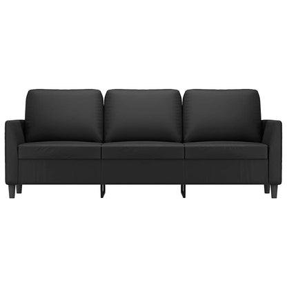 vidaXL 3-Sitzer-Sofa Schwarz 180 cm Kunstleder