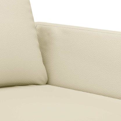 vidaXL 3-Sitzer-Sofa Creme 180 cm Kunstleder