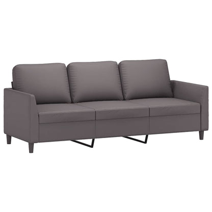 vidaXL 3-Sitzer-Sofa Grau 180 cm Kunstleder