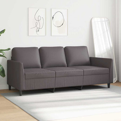 vidaXL 3-Sitzer-Sofa Grau 180 cm Kunstleder