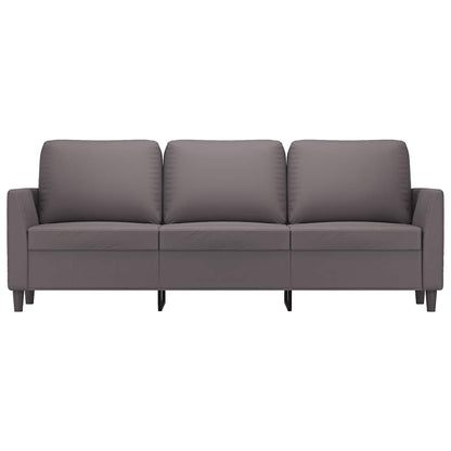 vidaXL 3-Sitzer-Sofa Grau 180 cm Kunstleder