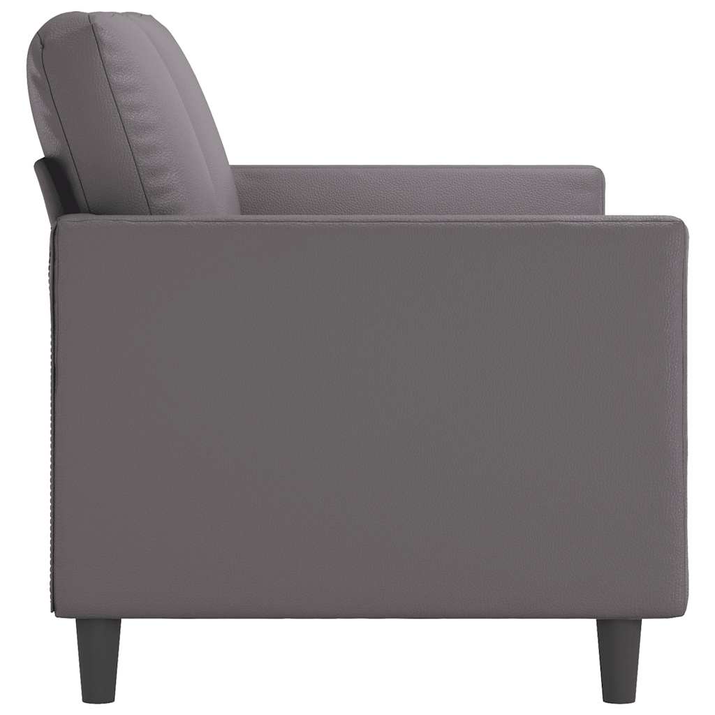 vidaXL 3-Sitzer-Sofa Grau 180 cm Kunstleder