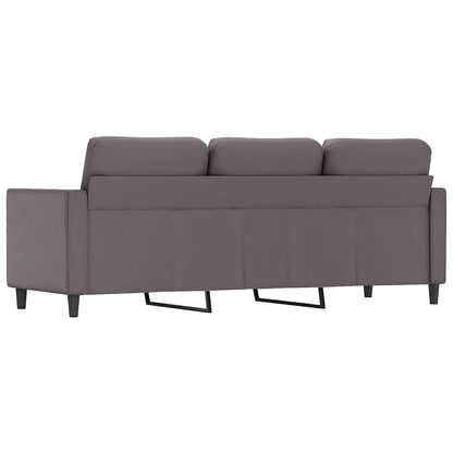 vidaXL 3-Sitzer-Sofa Grau 180 cm Kunstleder