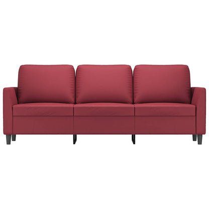 vidaXL 3-Sitzer-Sofa Weinrot 180 cm Kunstleder