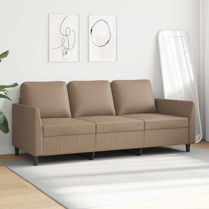 vidaXL 3-Sitzer-Sofa Cappuccino-Braun 180 cm Kunstleder