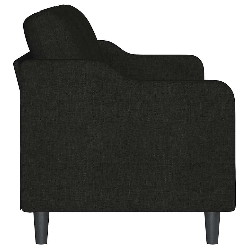 vidaXL 3-Sitzer-Sofa Schwarz 180 cm Stoff