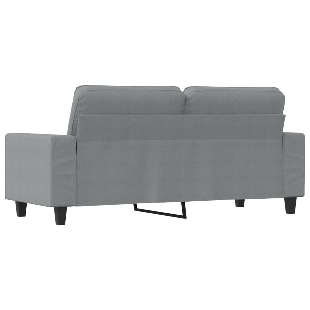 vidaXL 2-Sitzer-Sofa Hellgrau 140 cm Stoff