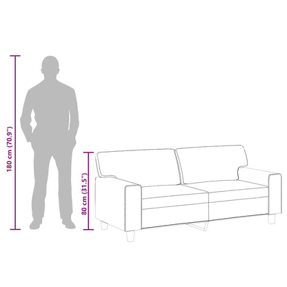 2-Sitzer-Sofa Creme 140 cm Kunstleder