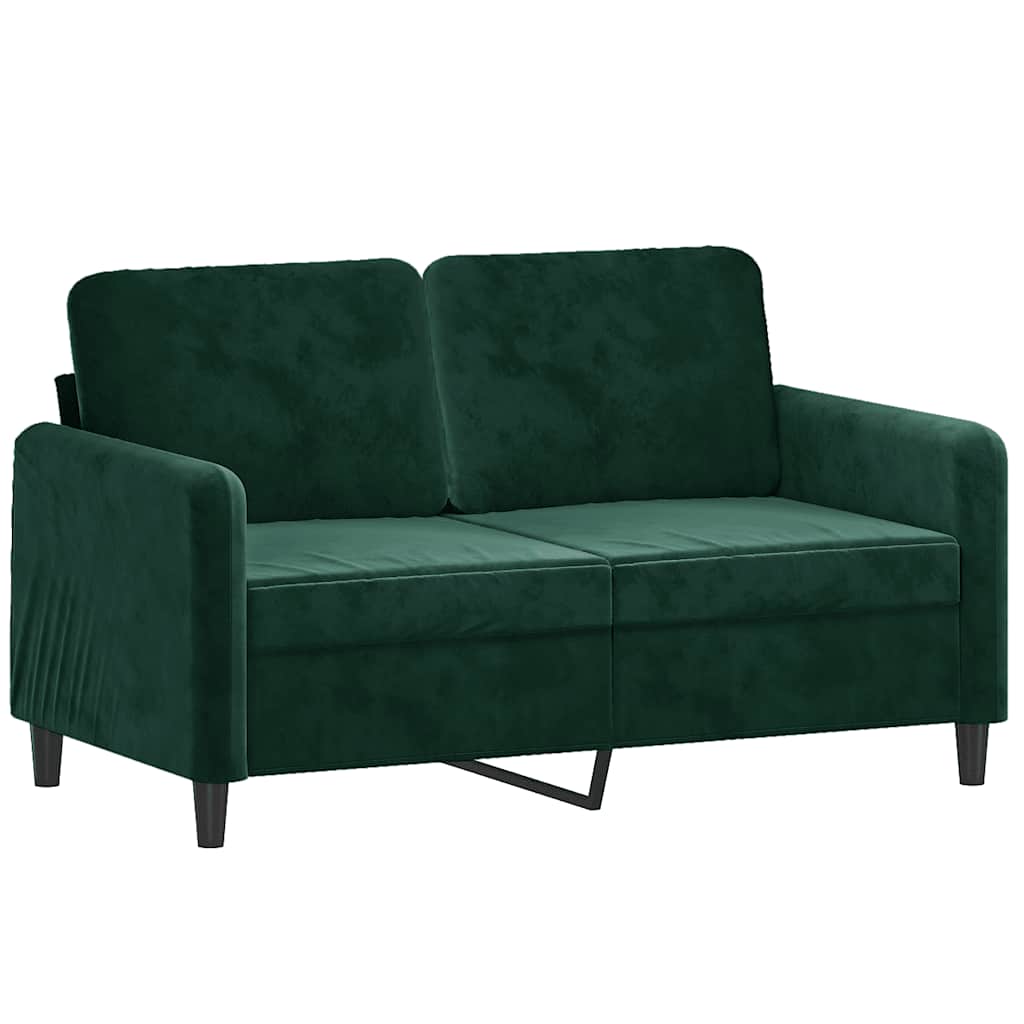 2-Sitzer-Sofa Dunkelgrün 120 cm Samt