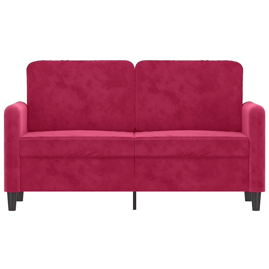 2-Sitzer-Sofa Weinrot 120 cm Samt