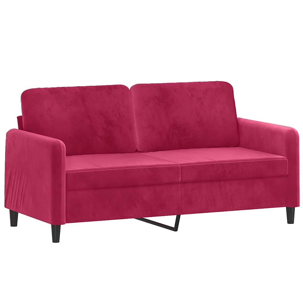 2-Sitzer-Sofa Weinrot 140 cm Samt