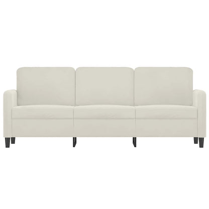 3-Sitzer-Sofa Creme 180 cm Samt